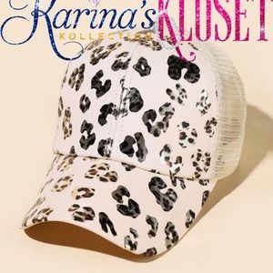 🧢Peachy Pink Leopard Baseball Cap🧢Trucker 🧢 Hat